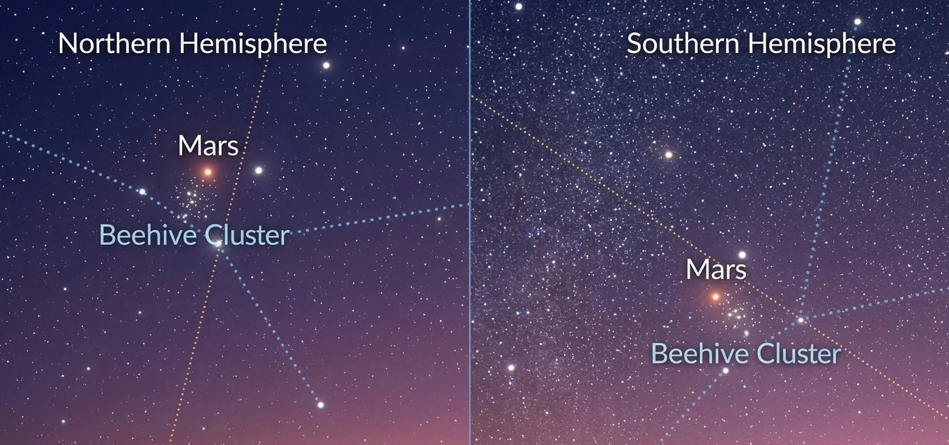 mars beehive cluster image